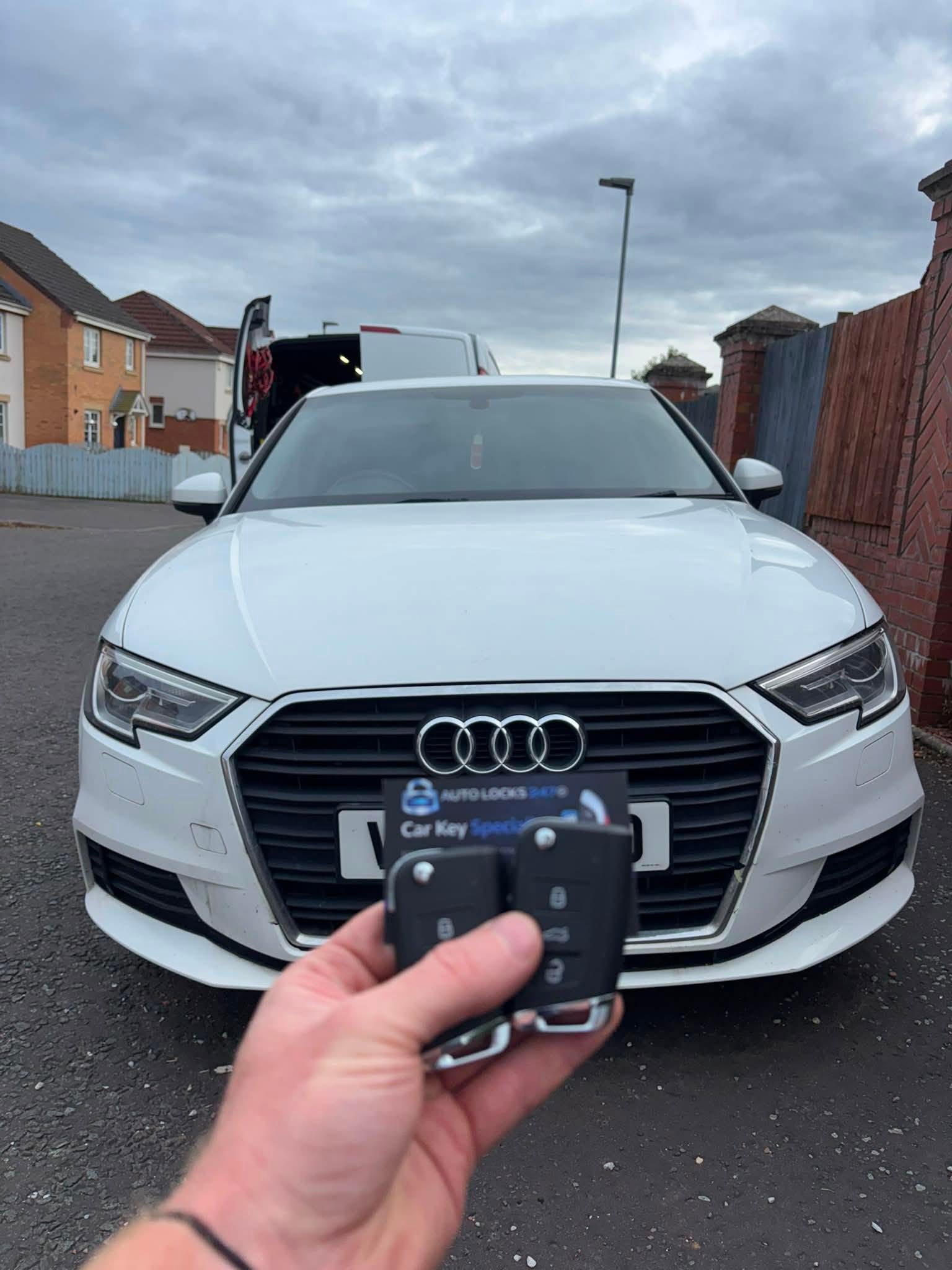 Audi A3 key replacement — new flip key programmed on site